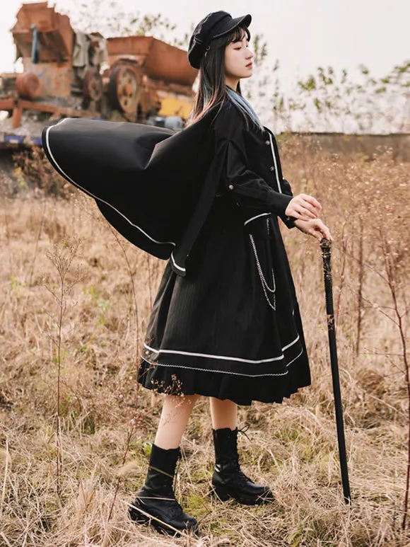 Costumes Military Uniform Lolita Army Grommets Black