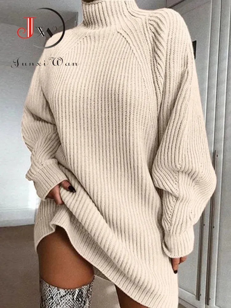 CozyChic Turtleneck Sweater Dress