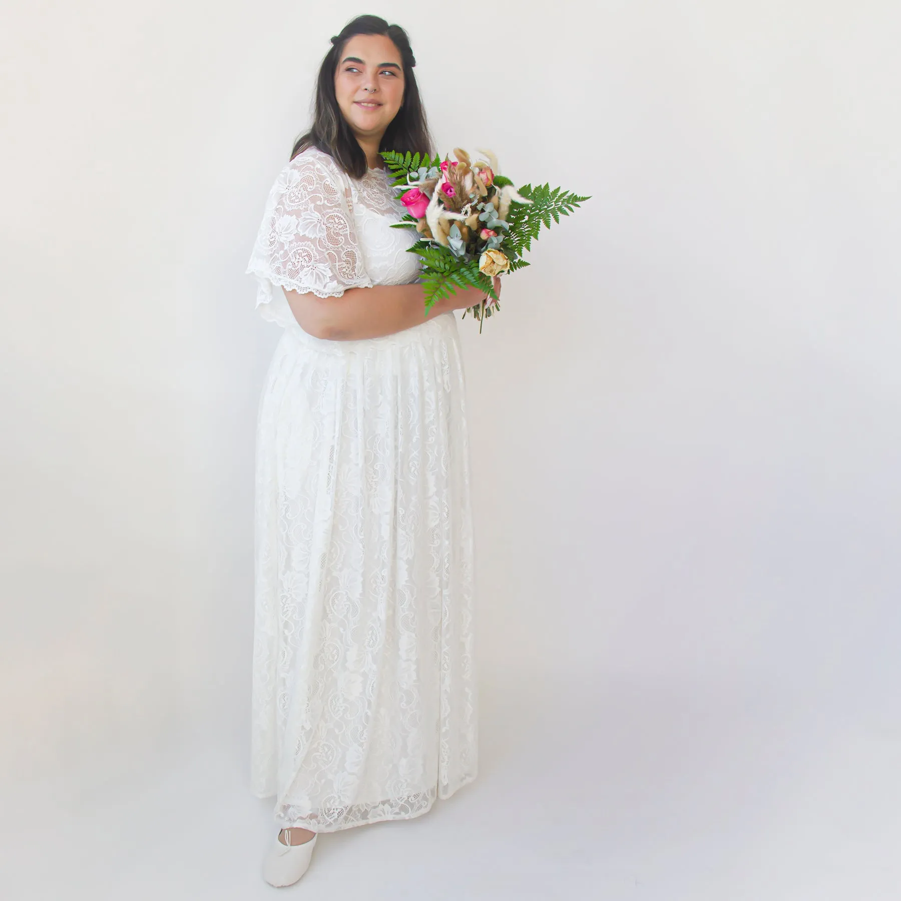 Curvy Bridal Lace top #2059