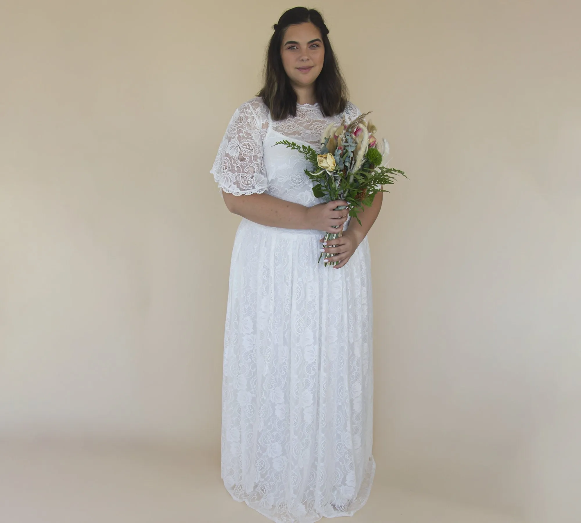 Curvy Bridal Lace top #2059