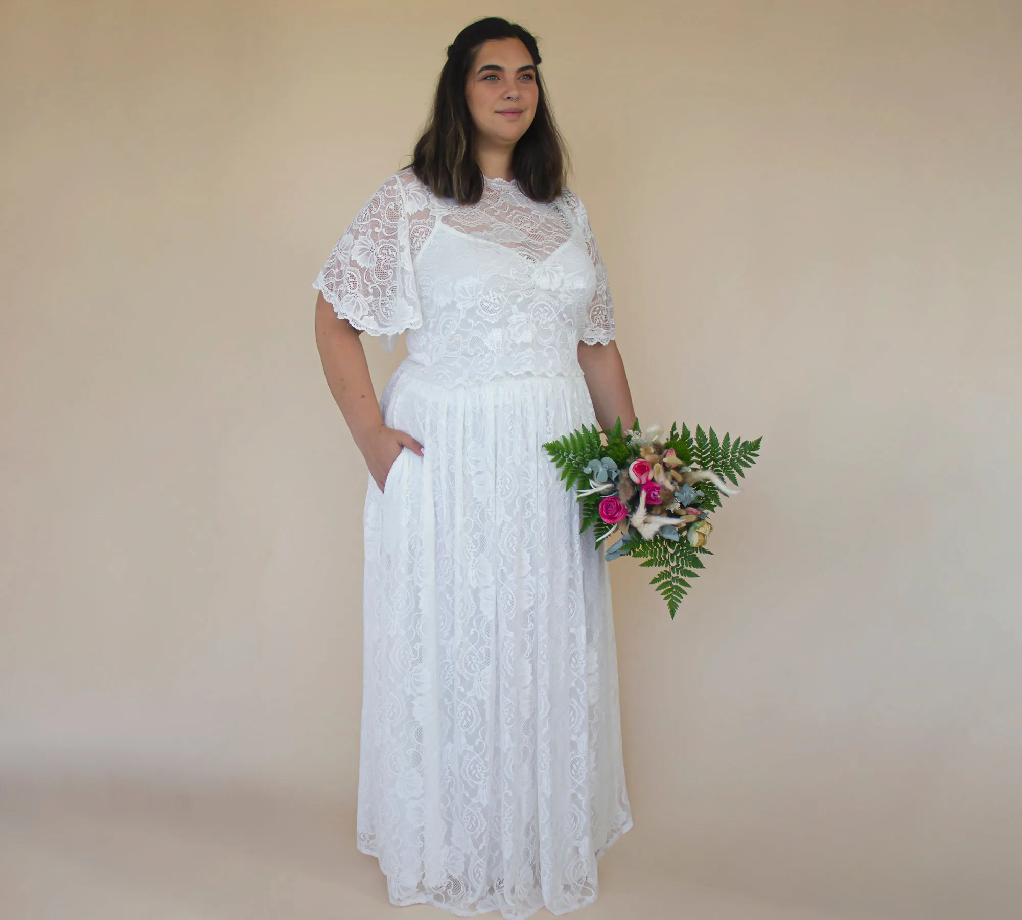 Curvy Bridal Lace top #2059