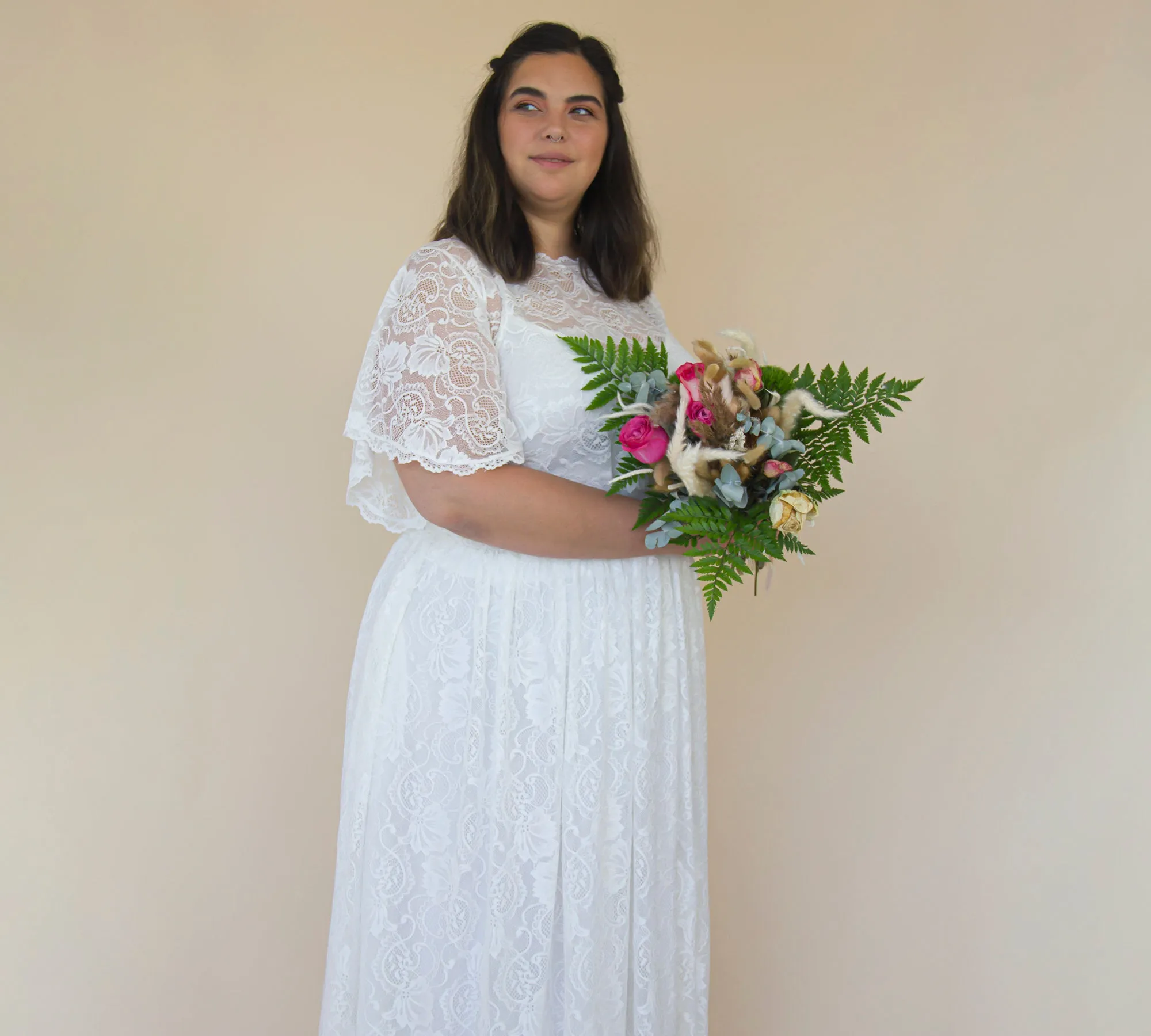 Curvy Bridal Lace top #2059