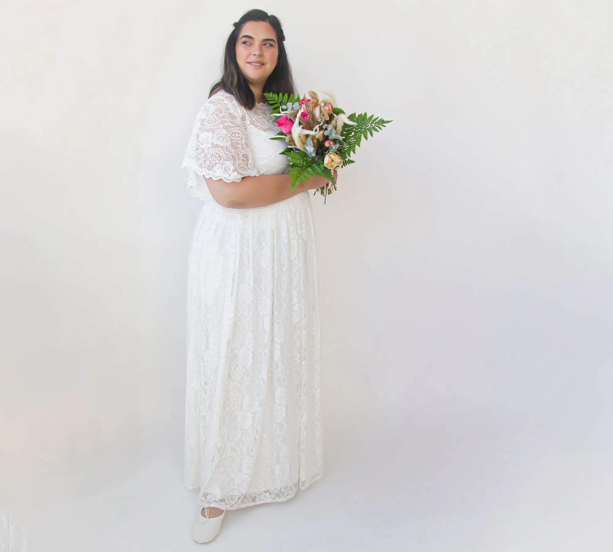 Curvy Bridal Lace top #2059
