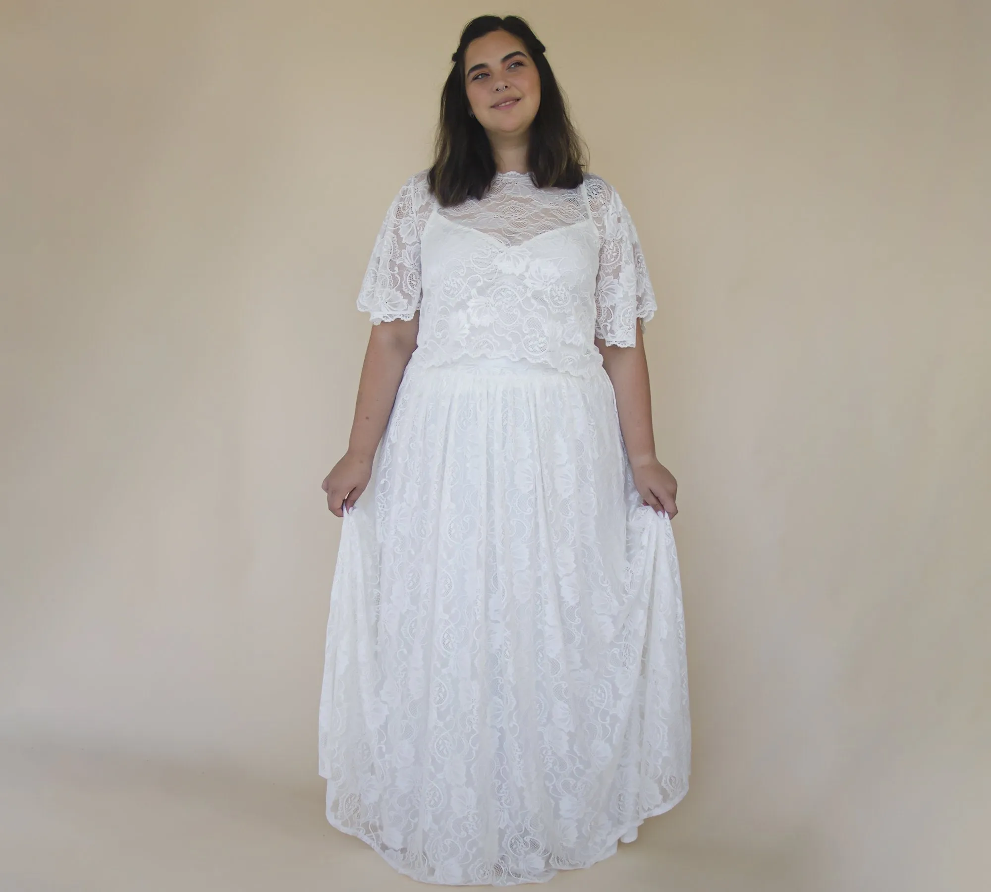 Curvy Bridal Lace top #2059