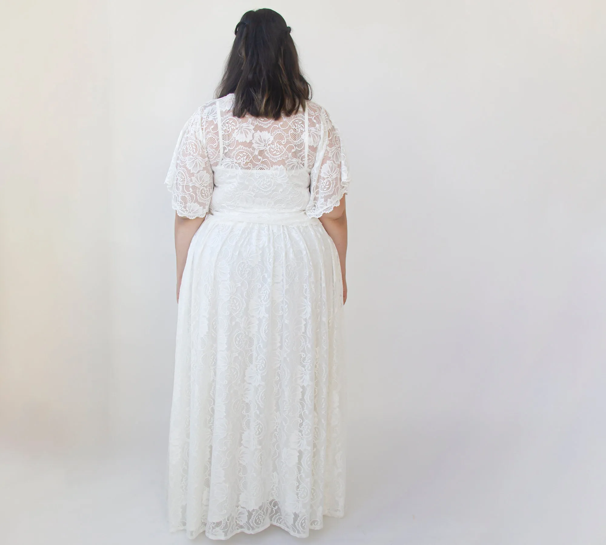 Curvy Bridal Lace top #2059