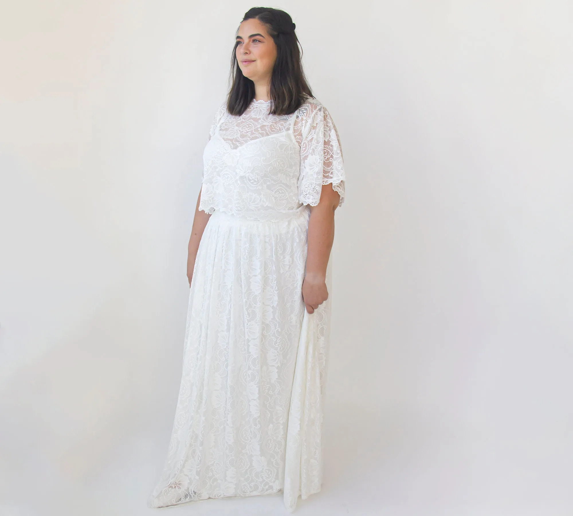Curvy Bridal Lace top #2059