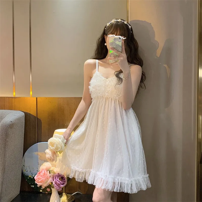 Cute heart-shaped mesh nightdress  HA1615
