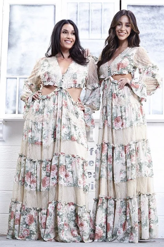 Damisela Maxi Dress - Taupe