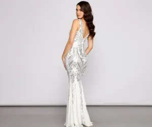 Danielle Sequin Stylish Mesh Mermaid Dress