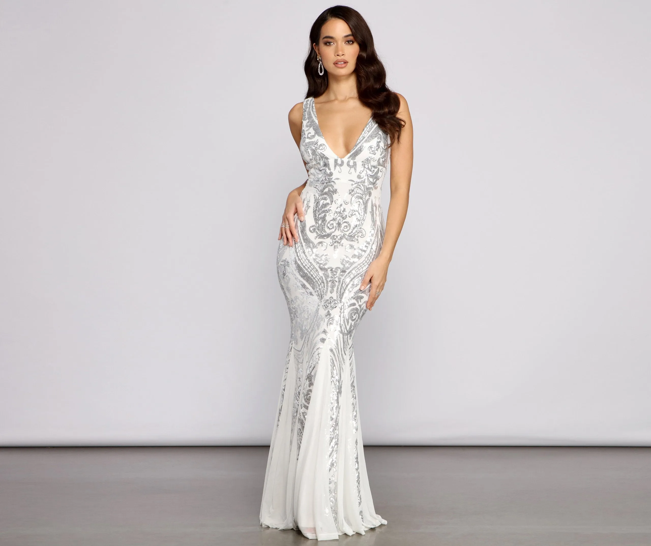 Danielle Sequin Stylish Mesh Mermaid Dress