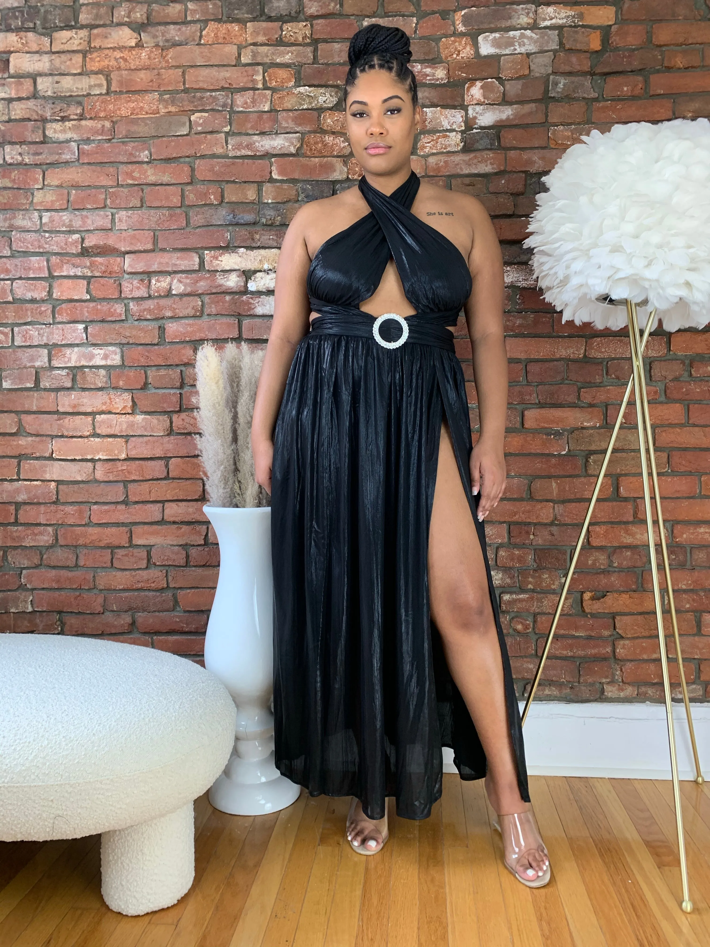 Daring Maxi Dress- Black
