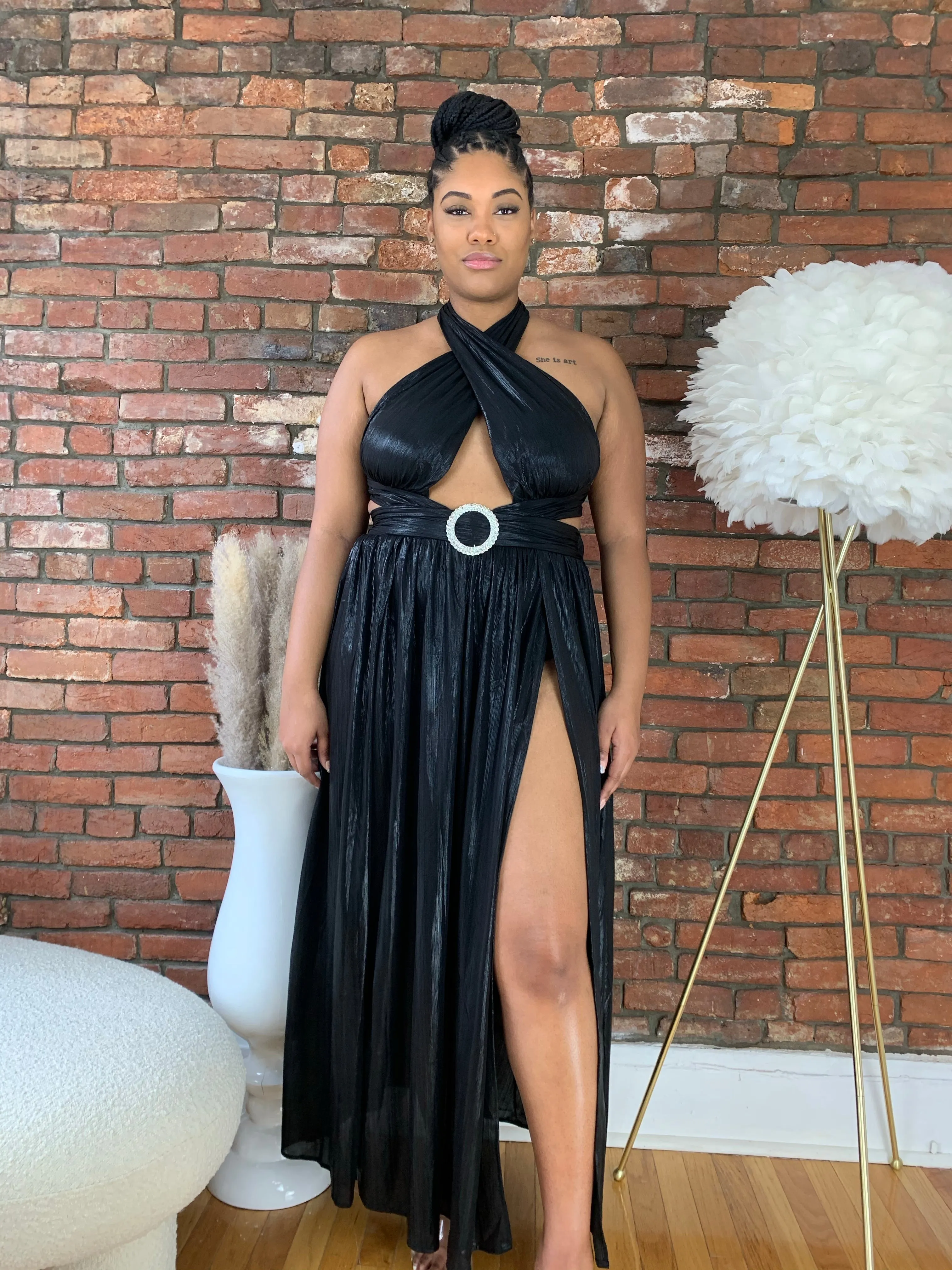 Daring Maxi Dress- Black