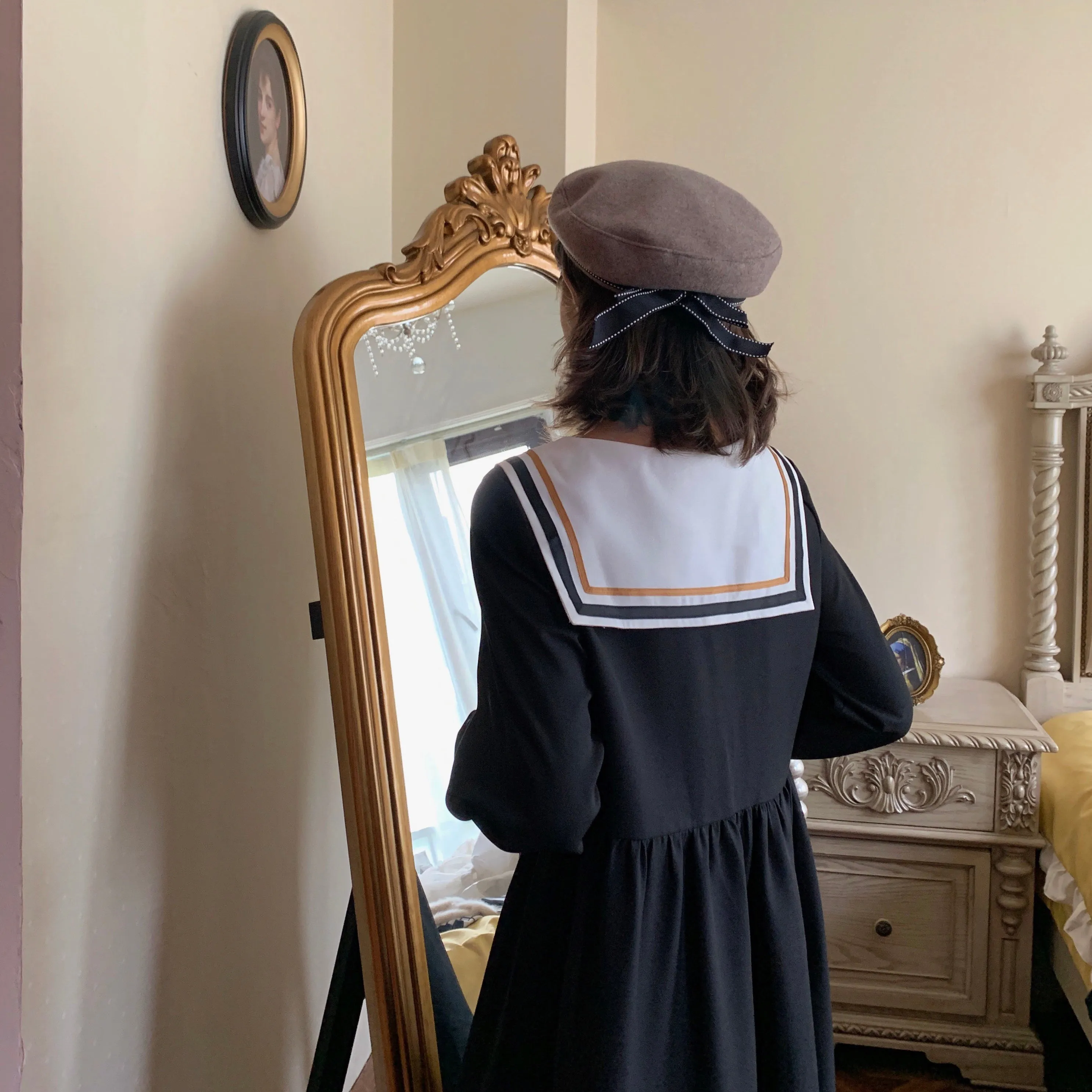 Dark uniform dress yc23028
