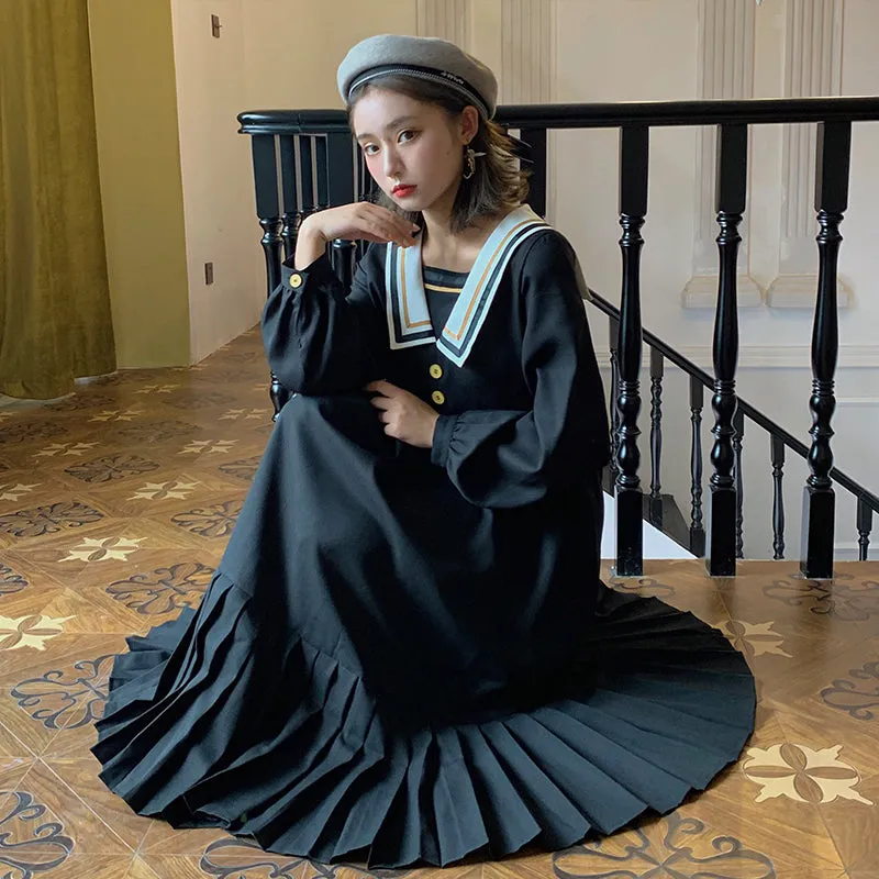 Dark uniform dress yc23028