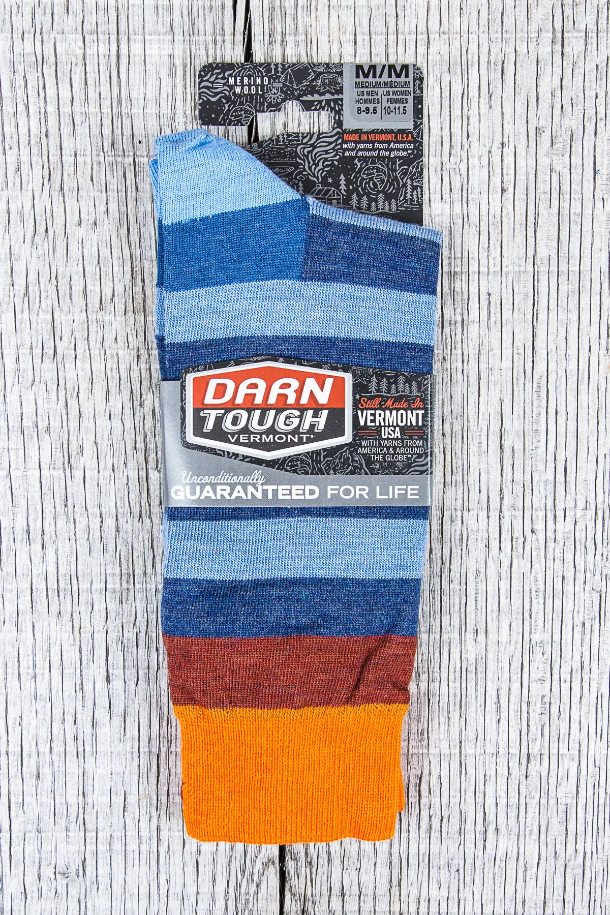 Darn Tough Wool Socks Warlock Crew Light Denim / Vapor