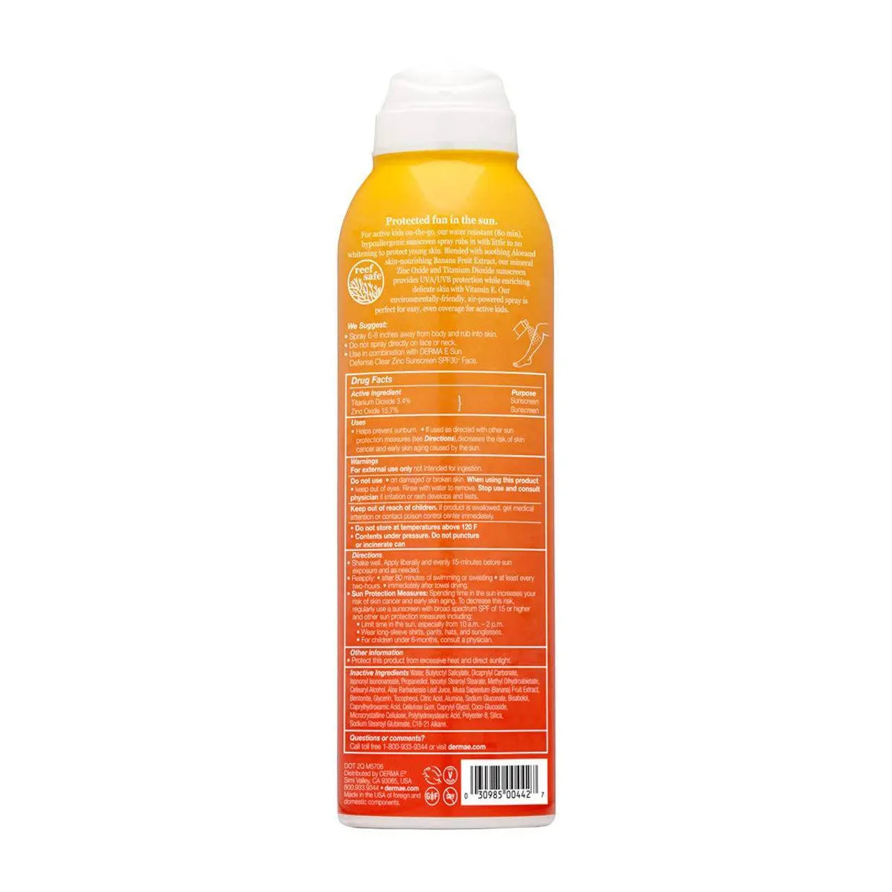 Derma E Kids Mineral Sunscreen Spray SPF50 177 ml