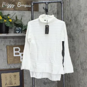 DG2 Womens Turtleneck Flare Sleeve Sweater 700391 Ivory Off White S
