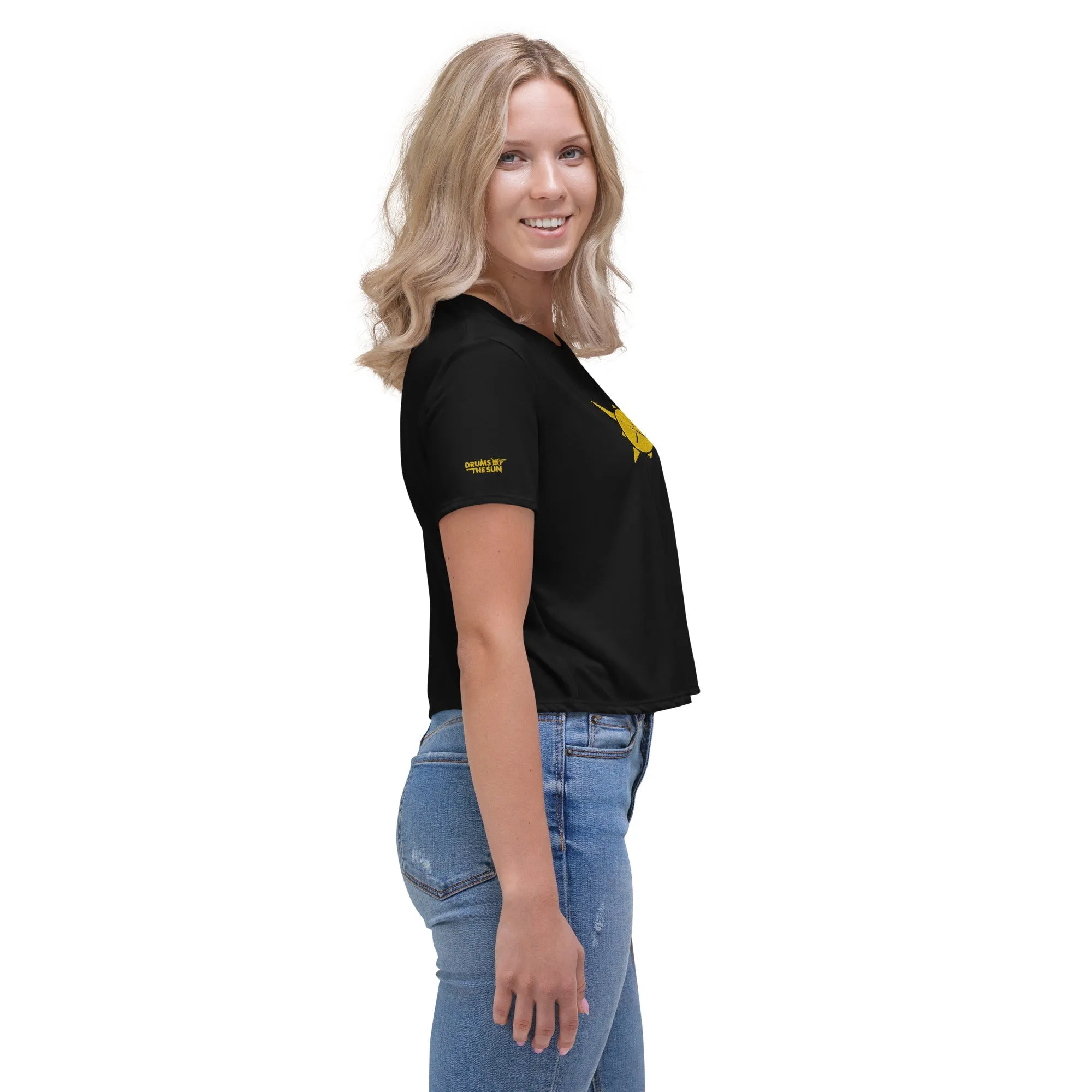 Drums of the Sun Embroidered Crop Tee