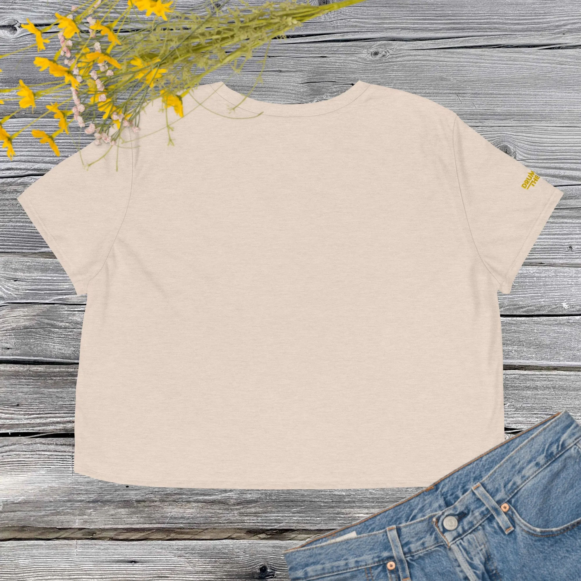 Drums of the Sun Embroidered Crop Tee