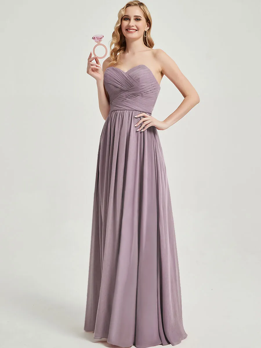 Dusk Convertible Halter Off-shoulder Chiffon Bridesmaid Dress Maxi
