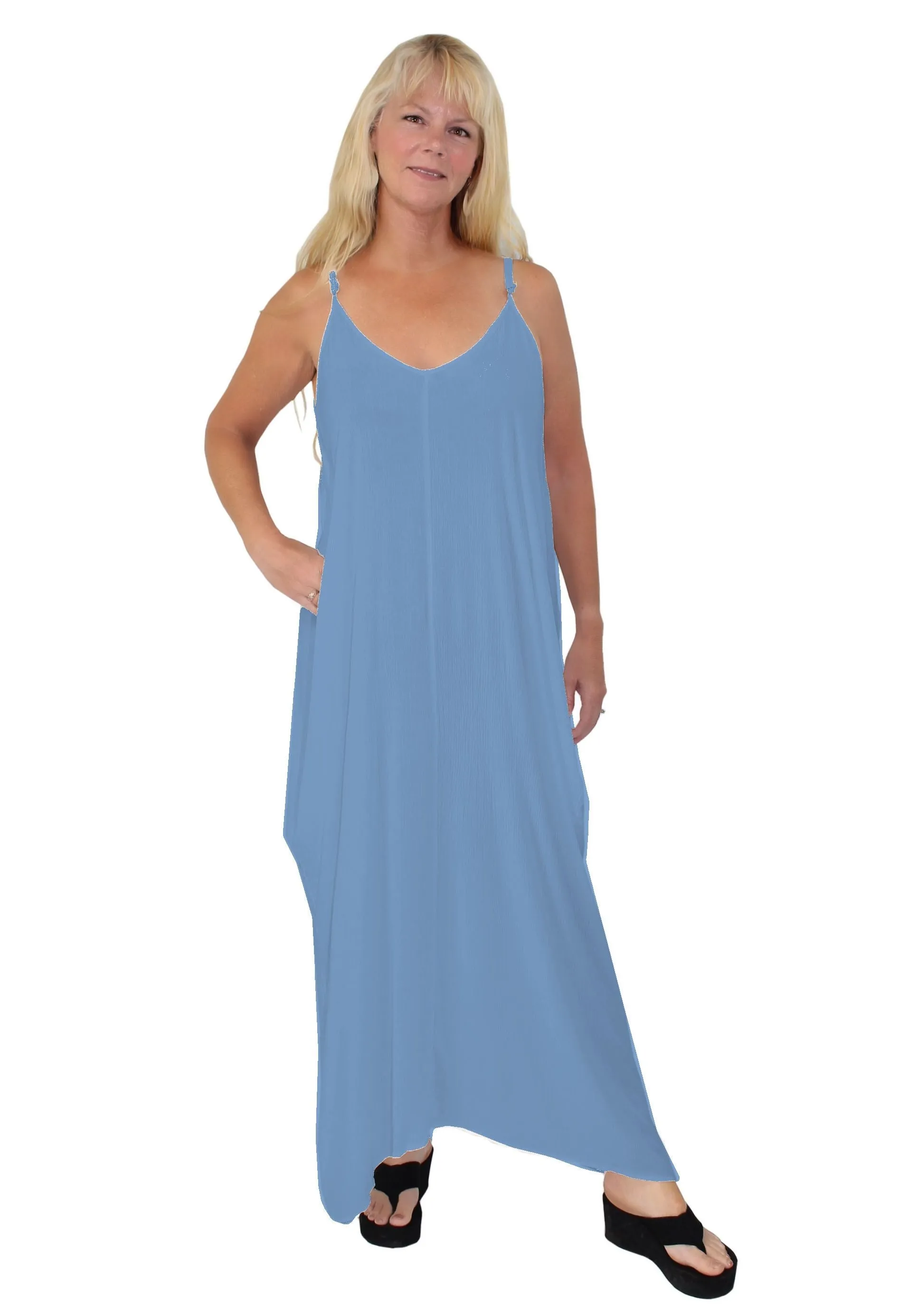 Elan Plus Size Dress Summer Cover Up Long Maxi with Pockets