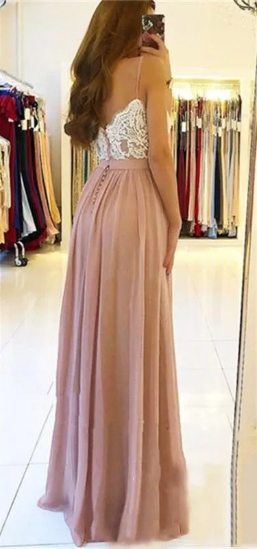 Elegant Lace Long Bridesmaid Dresses