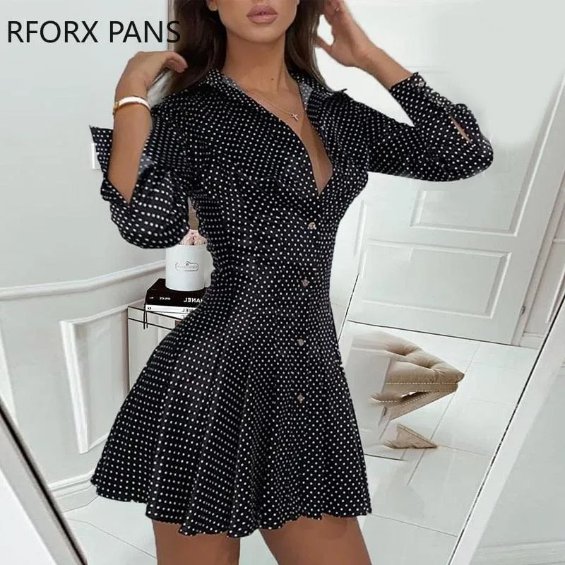 Elegant Long Dress With Deep V-neck A-line