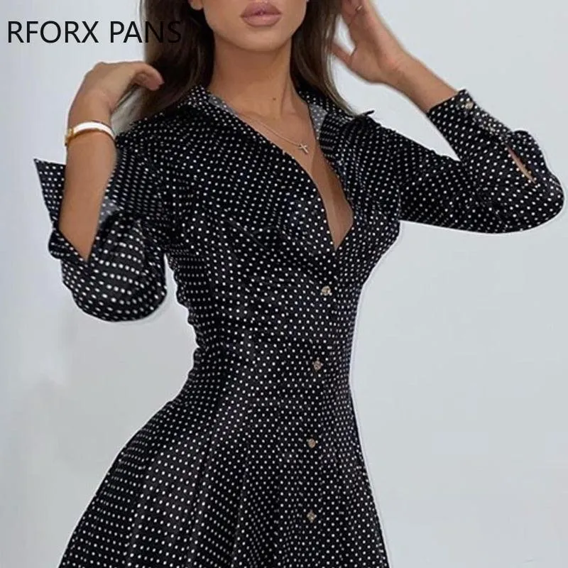 Elegant Long Dress With Deep V-neck A-line