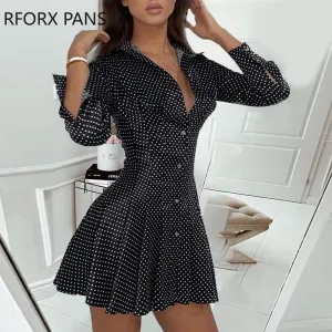 Elegant Long Dress With Deep V-neck A-line