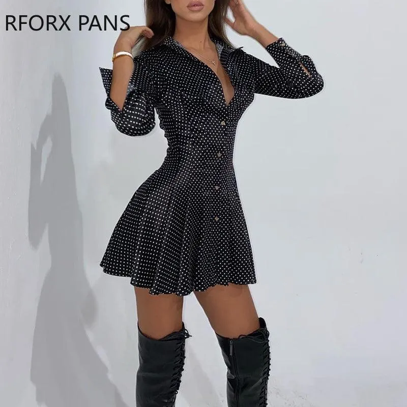 Elegant Long Dress With Deep V-neck A-line