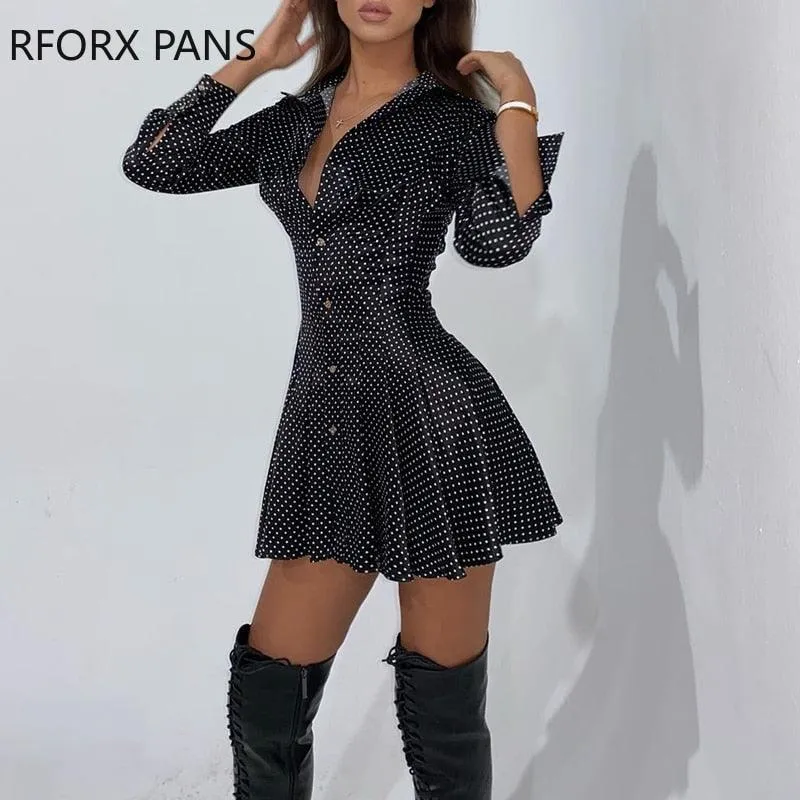 Elegant Long Dress With Deep V-neck A-line