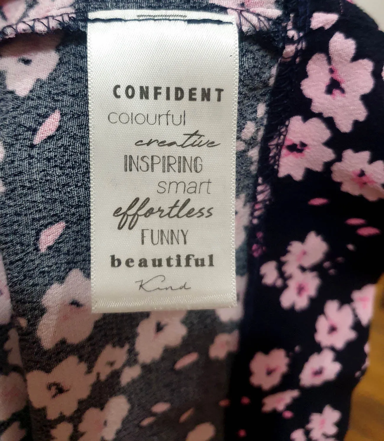 Elm navy and pink print dress size 12