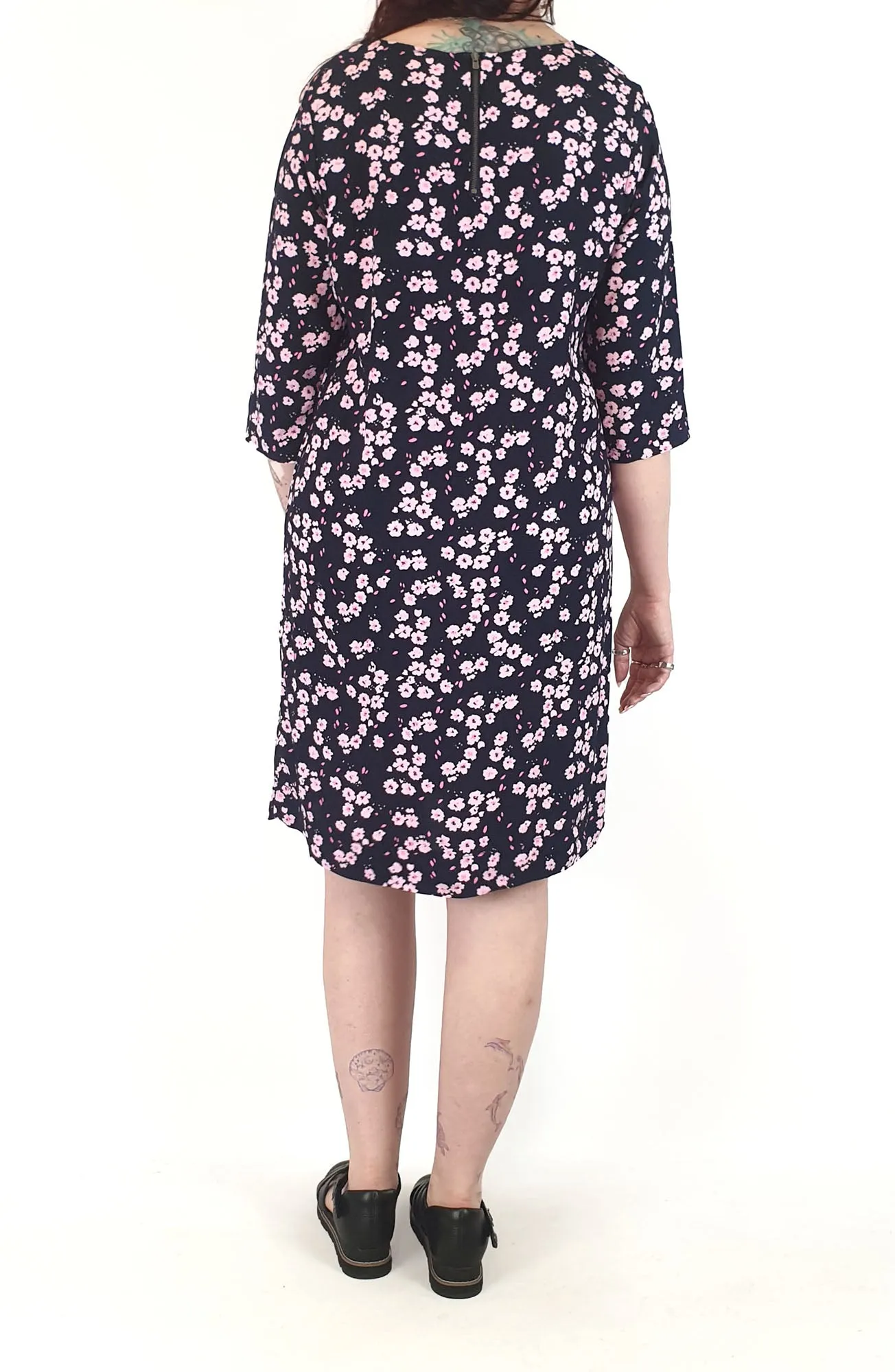 Elm navy and pink print dress size 12