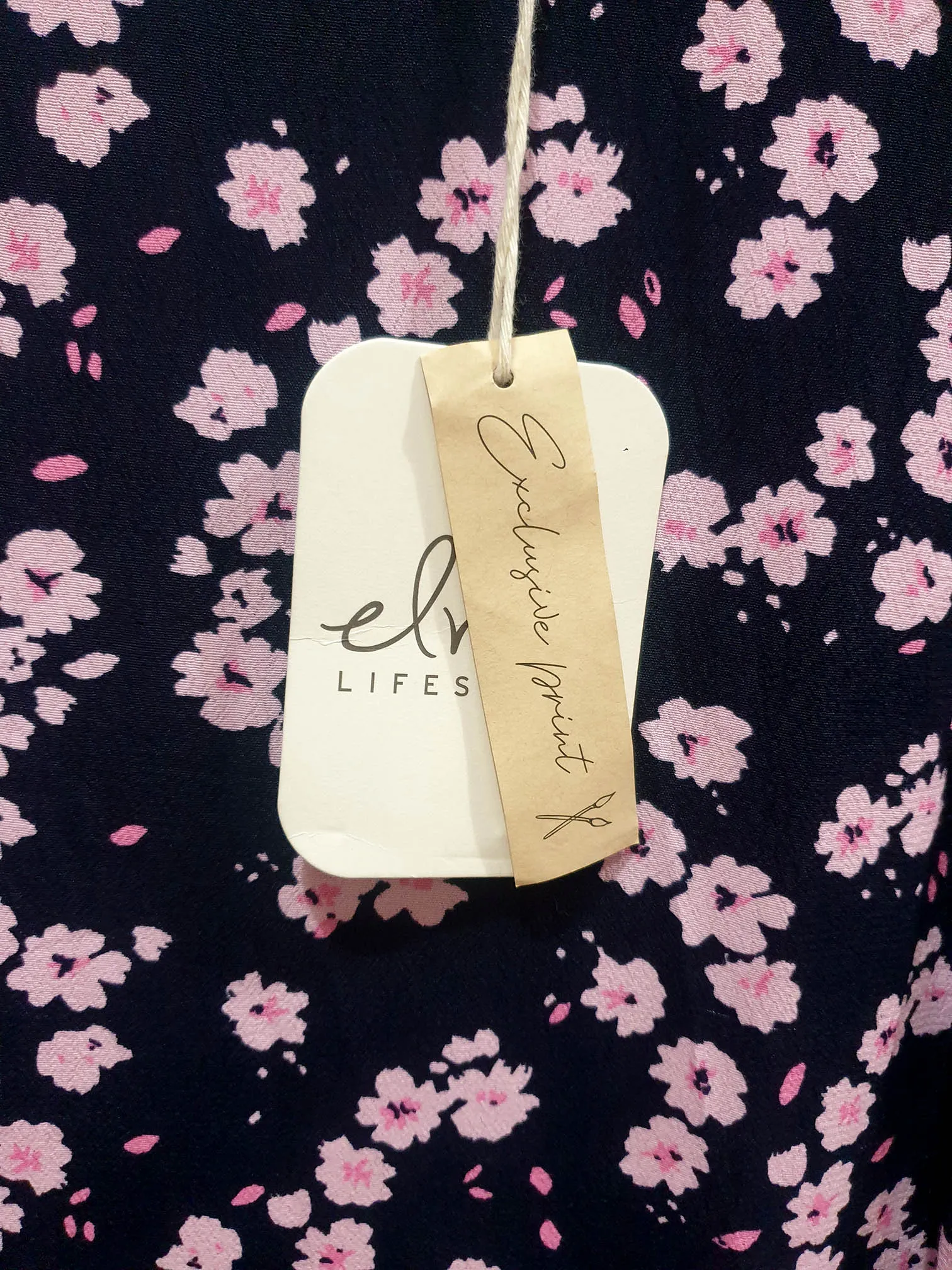 Elm navy and pink print dress size 12