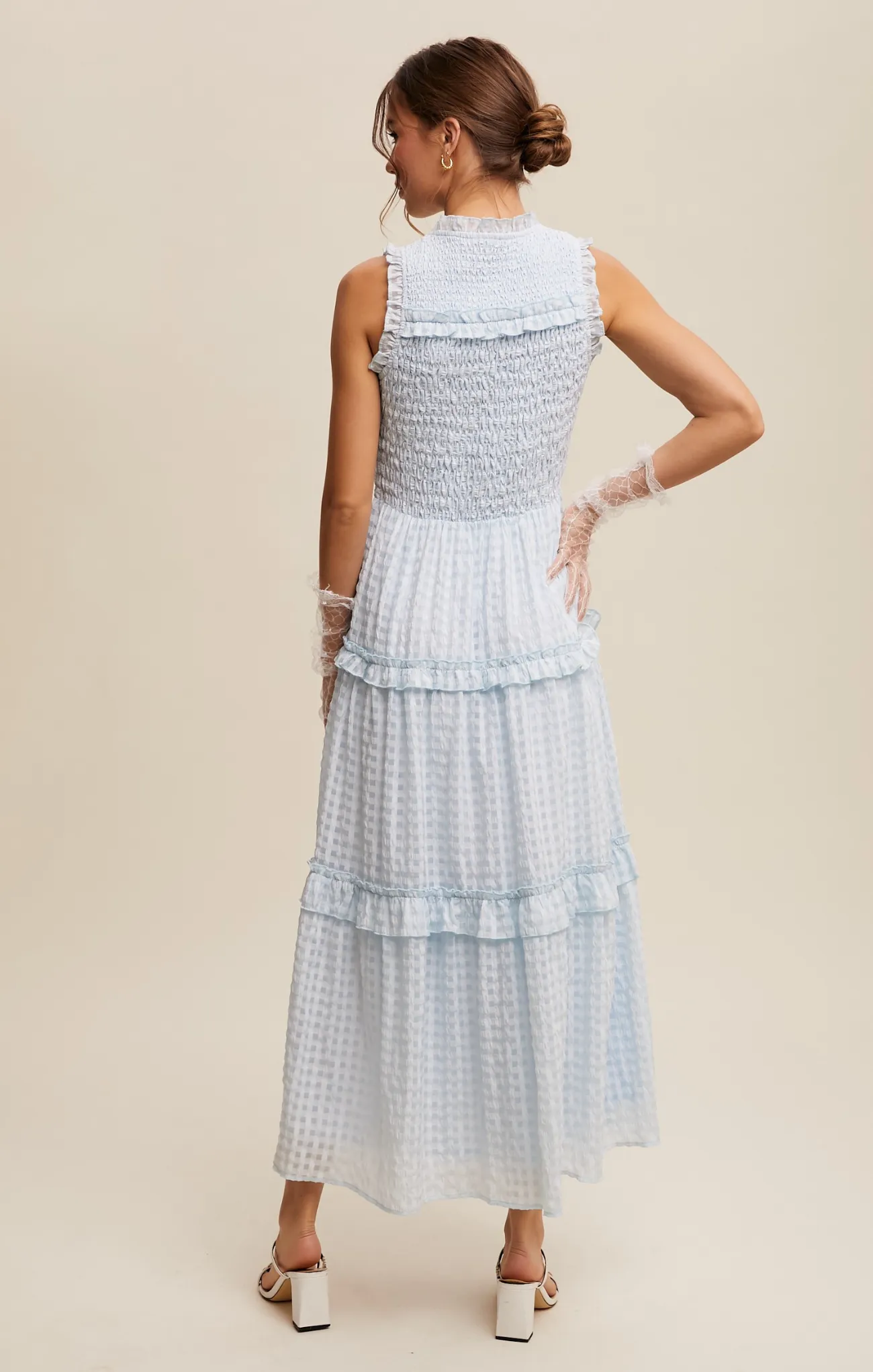 Elodie Gingham Maxi Dress