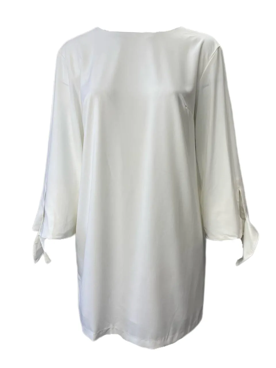 ELOQUII Women's Plus White Back Tie Dress Size 16 NWT