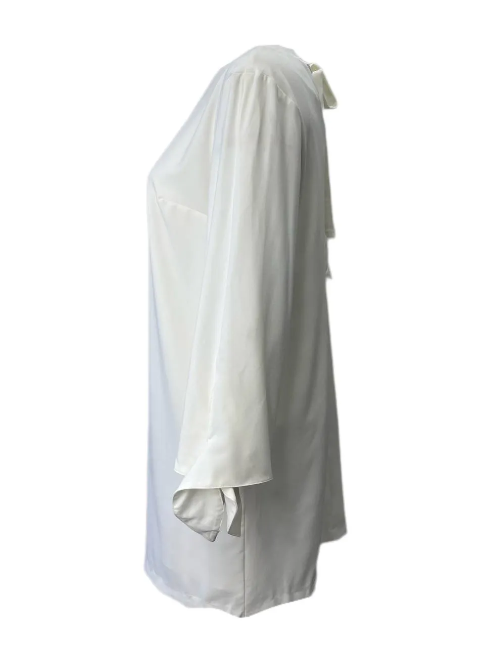 ELOQUII Women's Plus White Back Tie Dress Size 16 NWT
