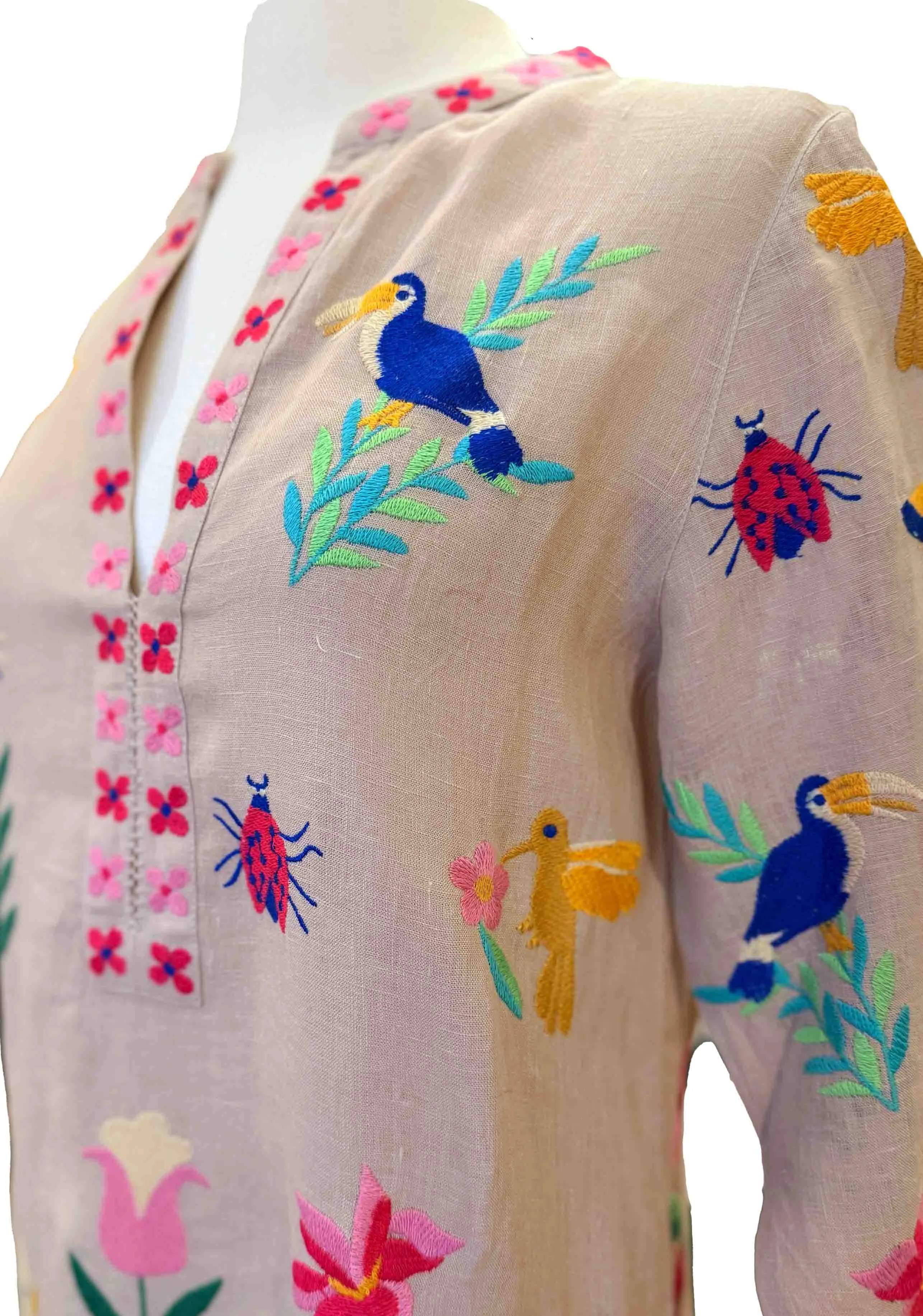 Embroidered Garden Kaftan