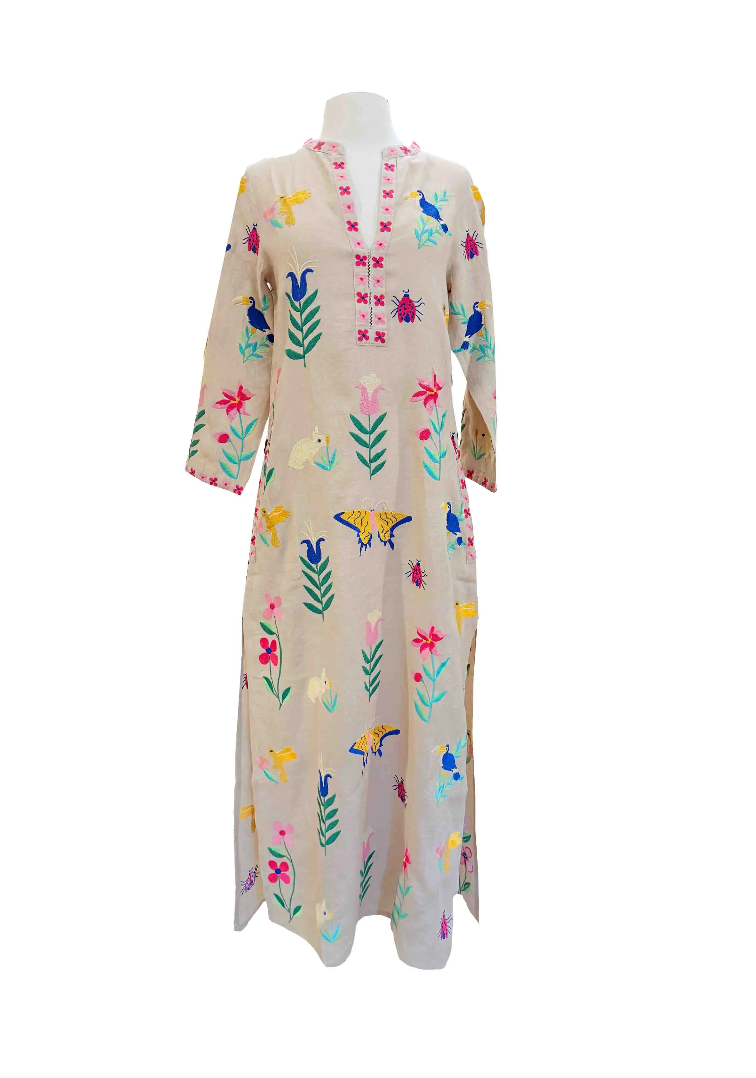 Embroidered Garden Kaftan