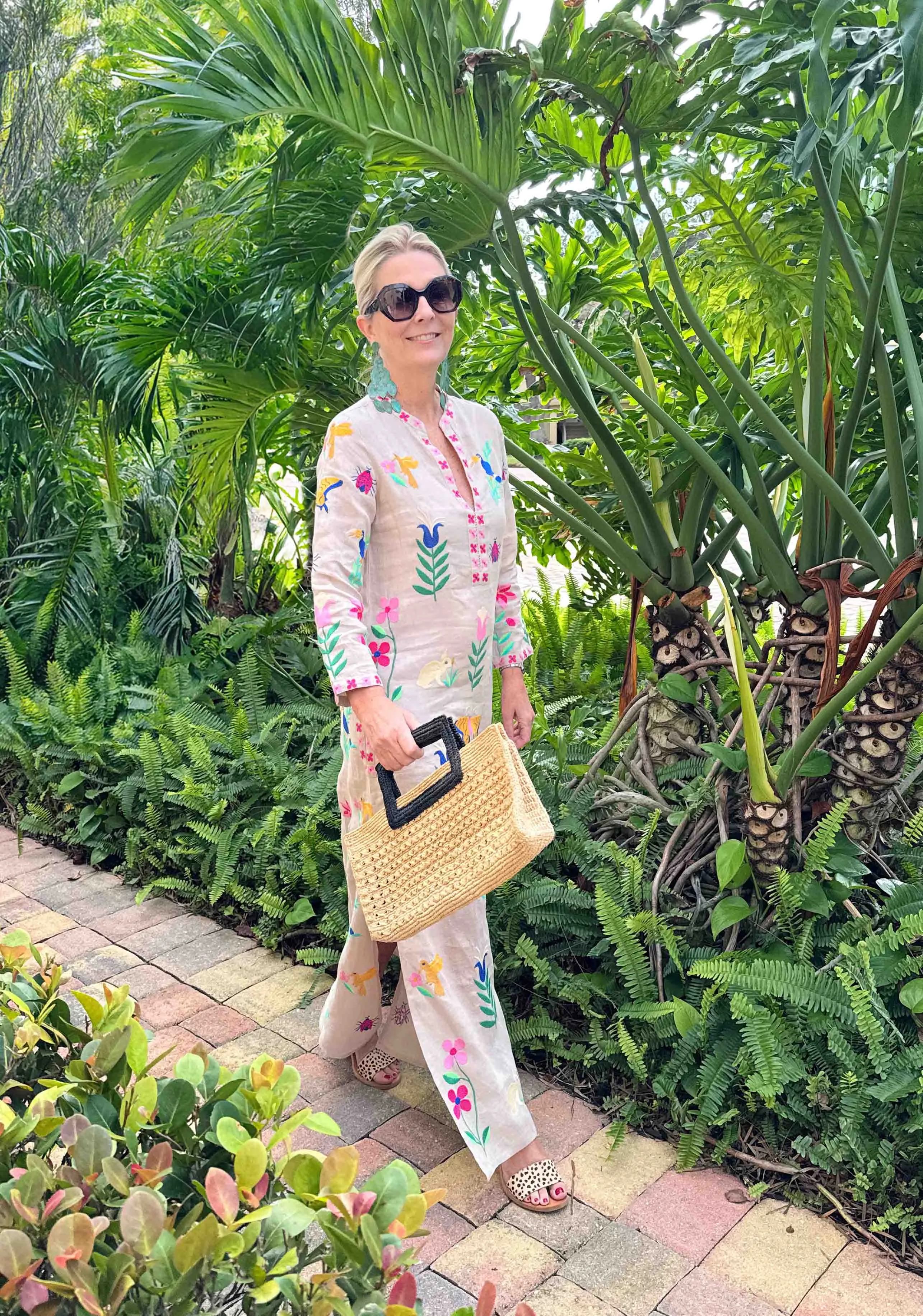 Embroidered Garden Kaftan
