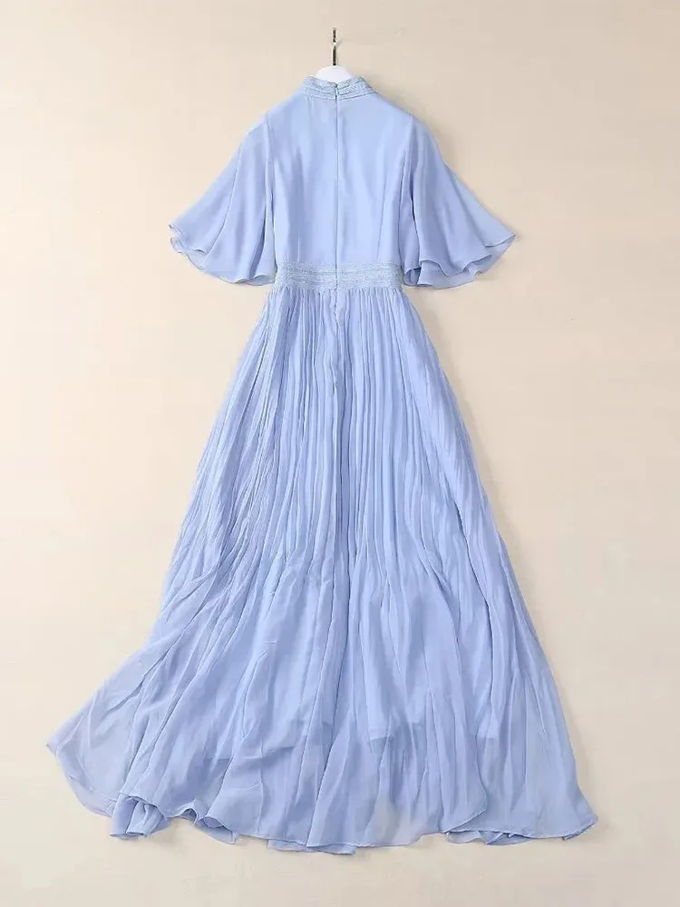 Emely Summer Solid Color Long Dress