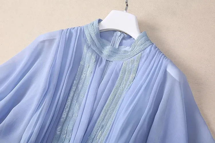Emely Summer Solid Color Long Dress