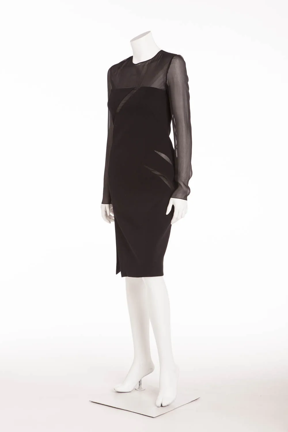 Emilio Pucci - Black Dress with See Through Sleeves - IT 42