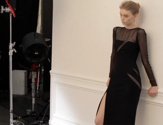 Emilio Pucci - Black Dress with See Through Sleeves - IT 42