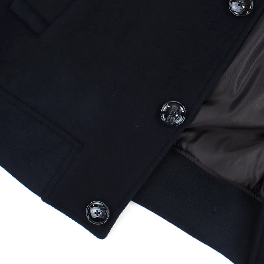 Emporio Armani - Buttoned Wool & Cashmere Blend Jacket in Navy