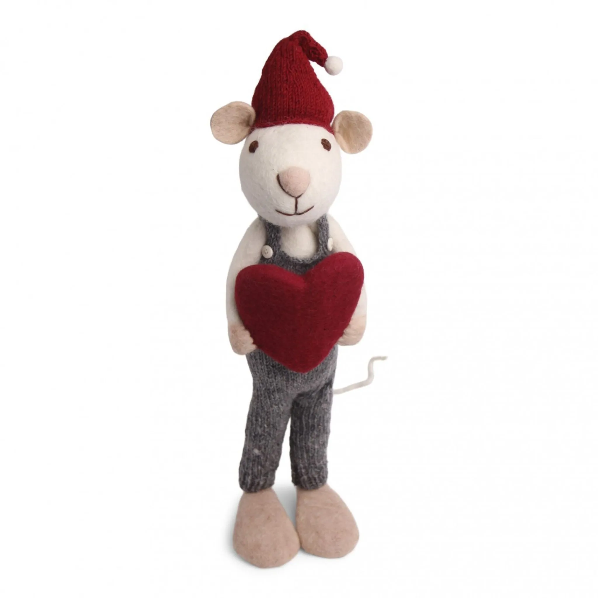 Extra Large White Boy Mouse With Heart