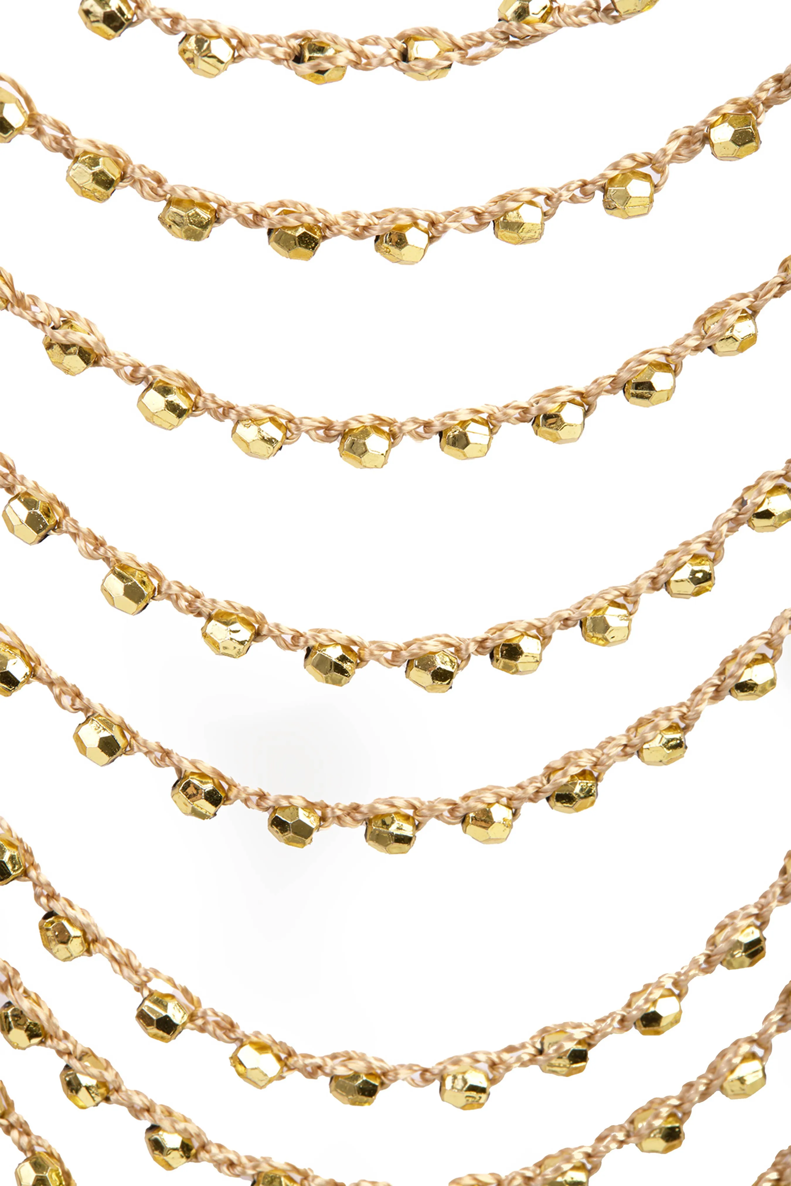 Festive Scallop Beaded Capelet: Gold
