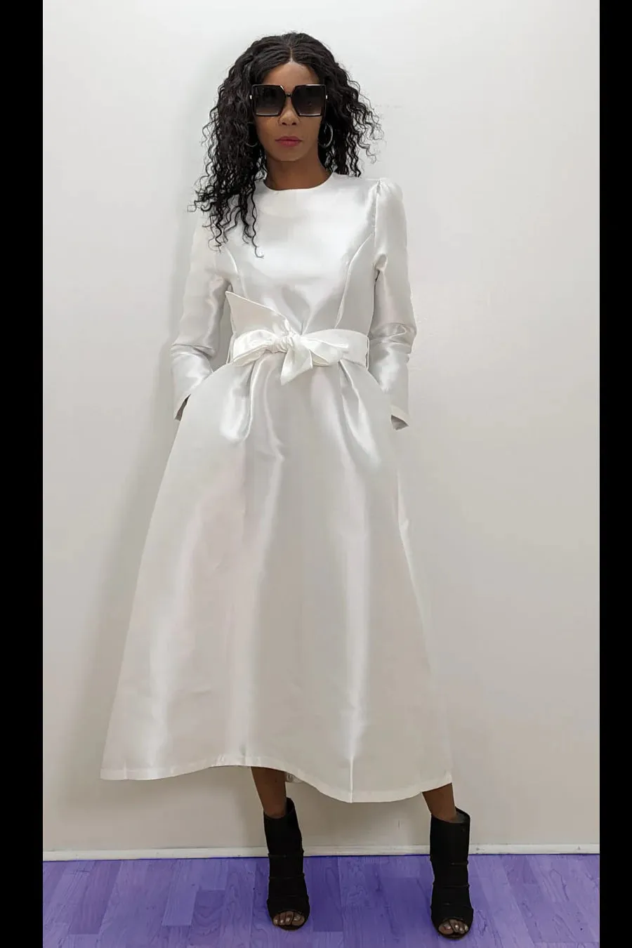 Flare Puff Sleeve Dress
