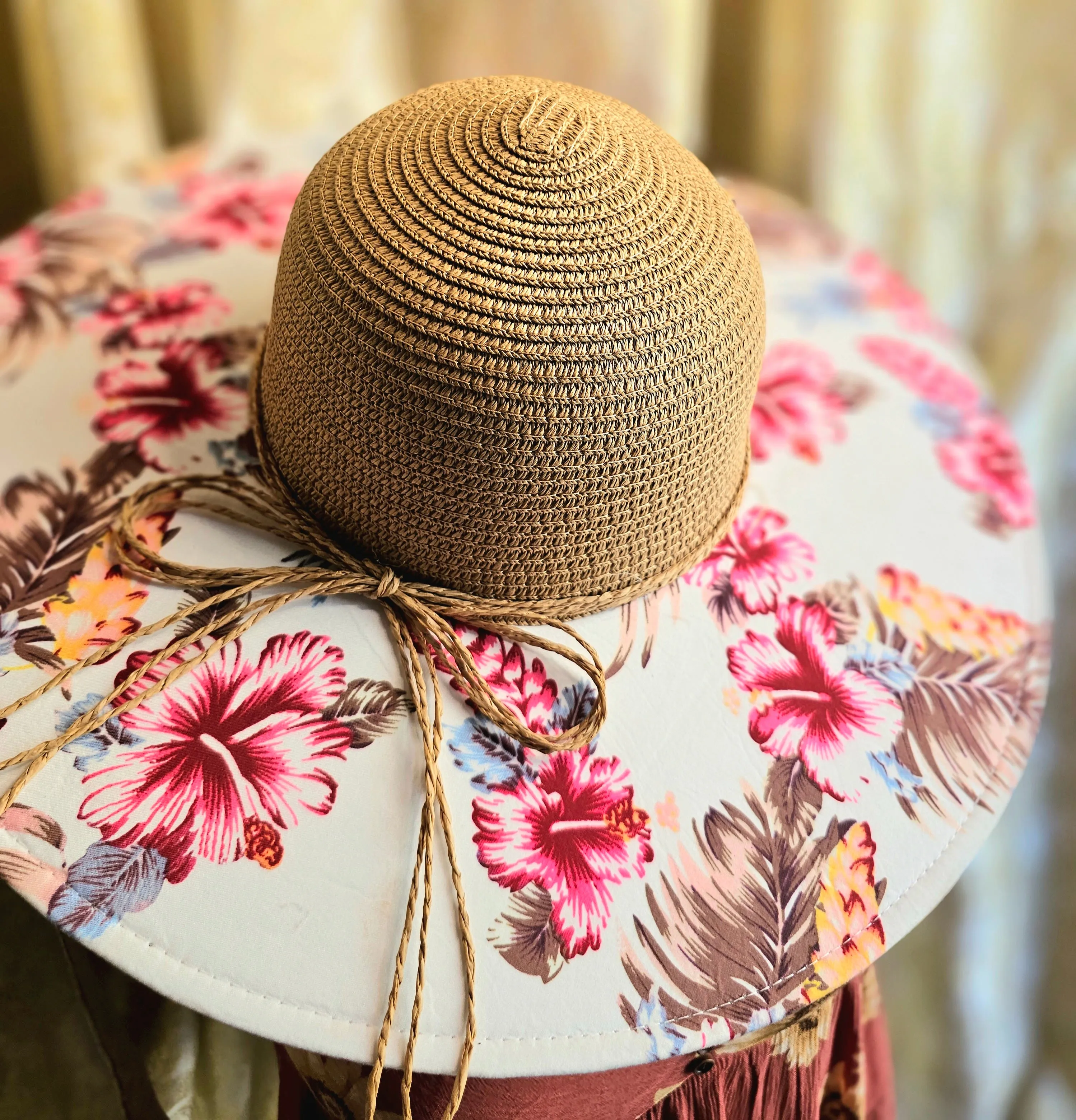 Floral Fedora In white