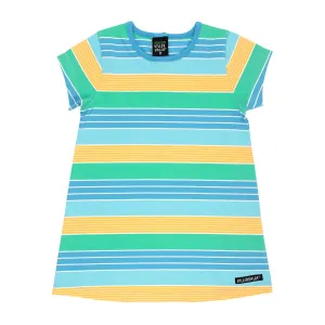 Florida Multistripe Short Sleeve Dress